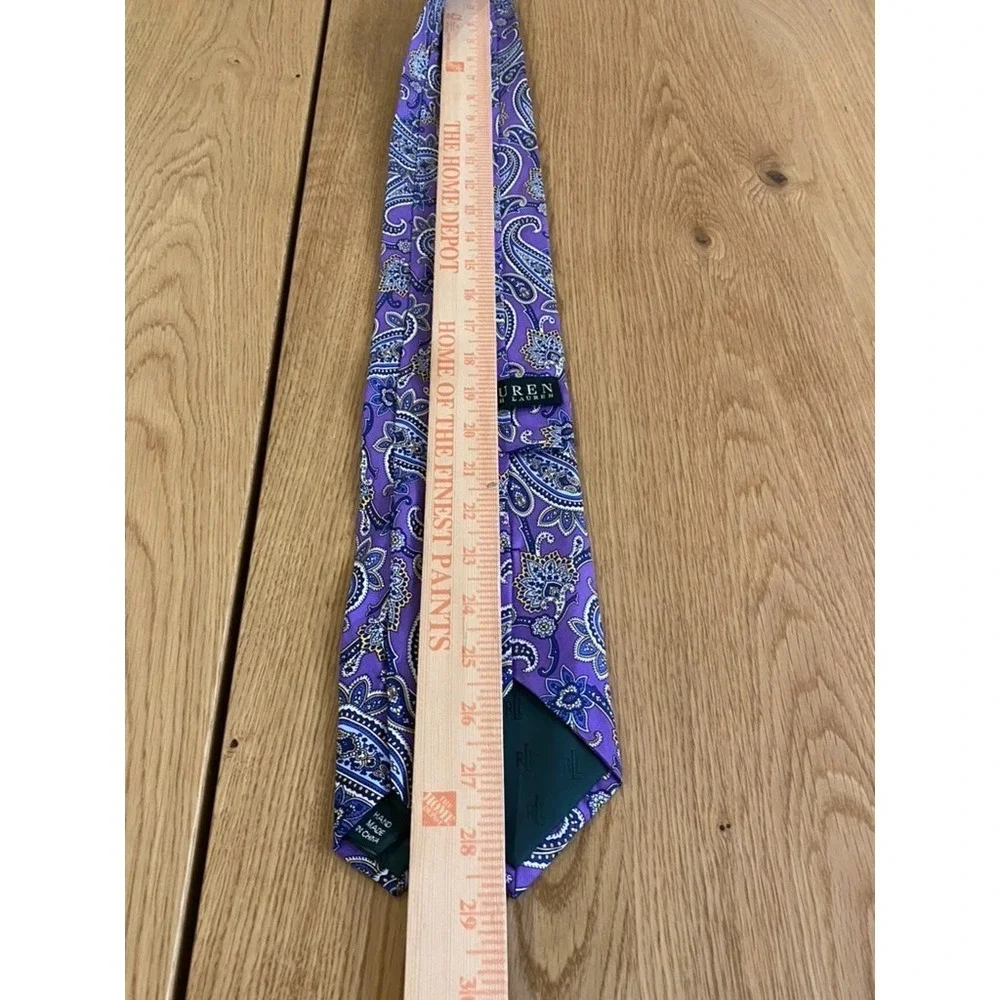 Lauren Ralph Lauren Paisley Purple Tie 3.5